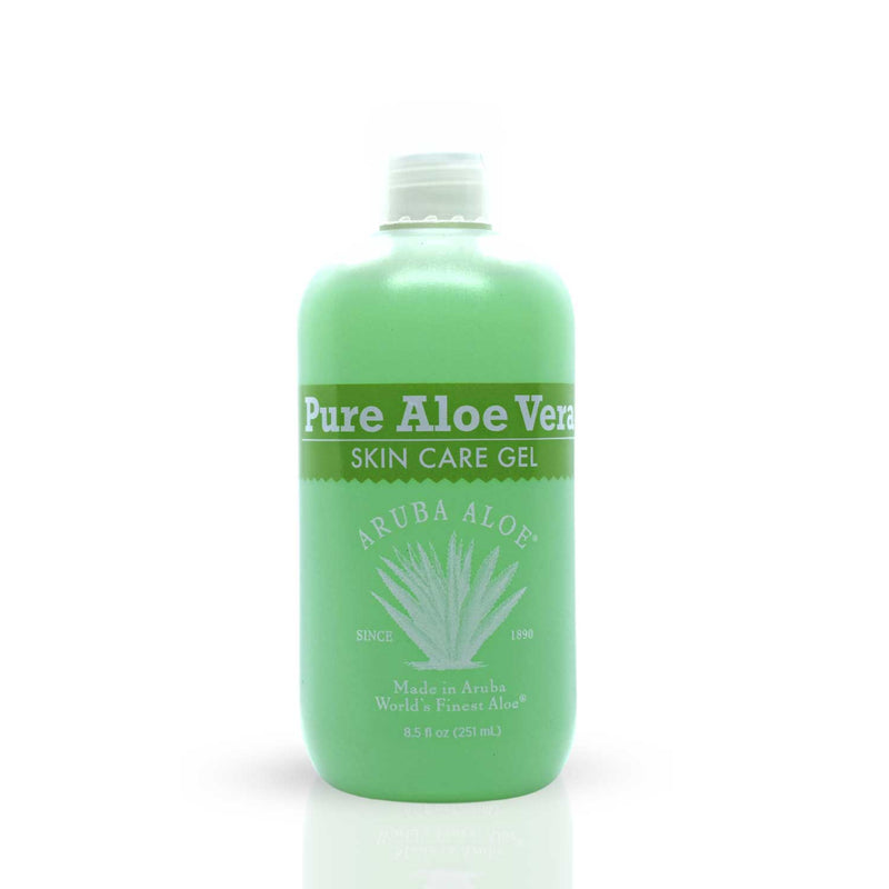 Front of bottle of Aruba Aloe Pure Aloe Vera Skin Care Gel 8.5 oz