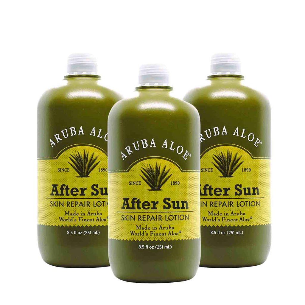 Aruba Aloe After Sun Skin Repair 3 pack with white background