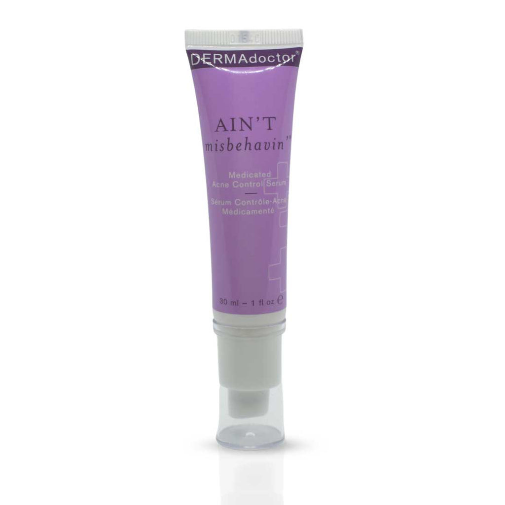 Front of Ain't Misbehavin' Medicated Acne Control Serum white background.