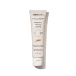 MDSolarSciences Mineral Tinted Creme SPF30 front of tube, cap faced down, white background