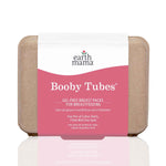 Earth Mama booby tubes front of box, white background